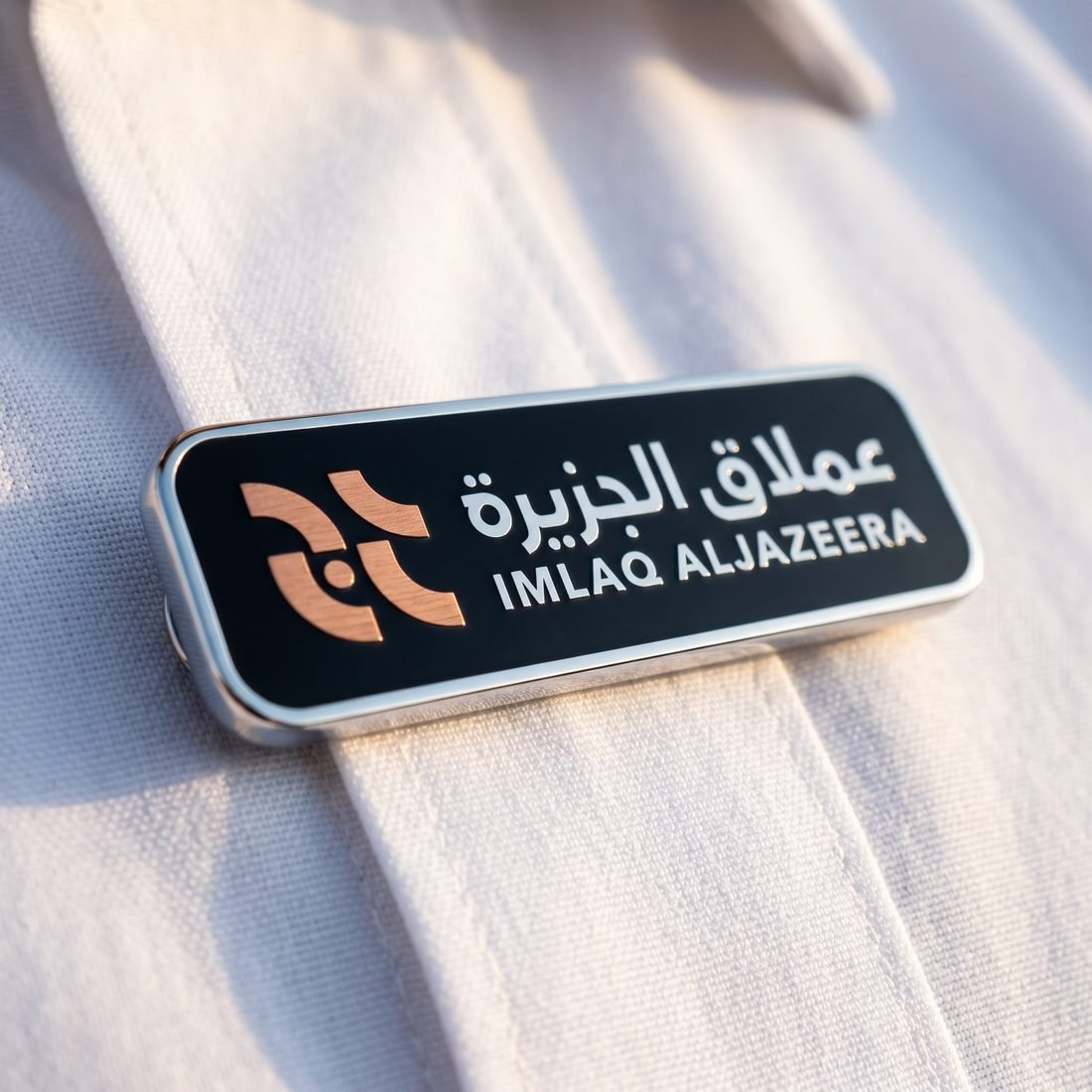 Imlaq AlJazeera pin and badge