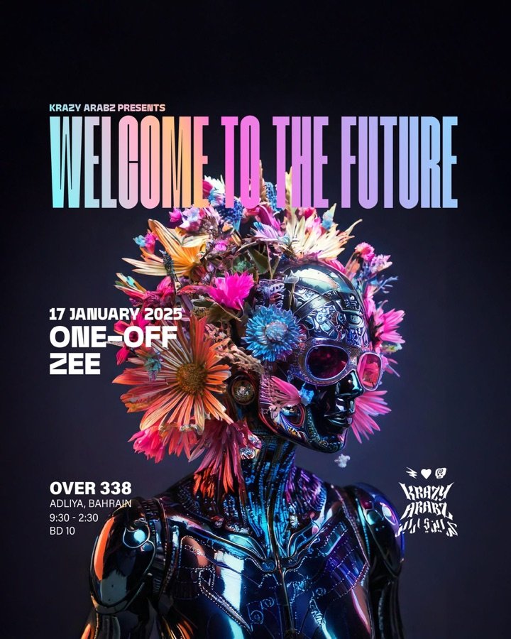 Krazy Arabz flyer — Welcome to the Future