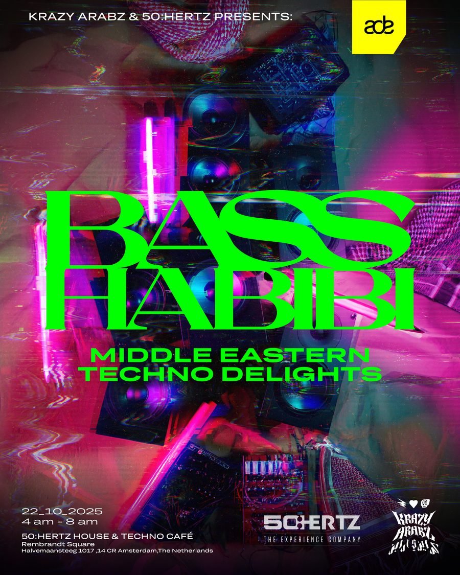 Krazy Arabz flyer — Bass Habibi