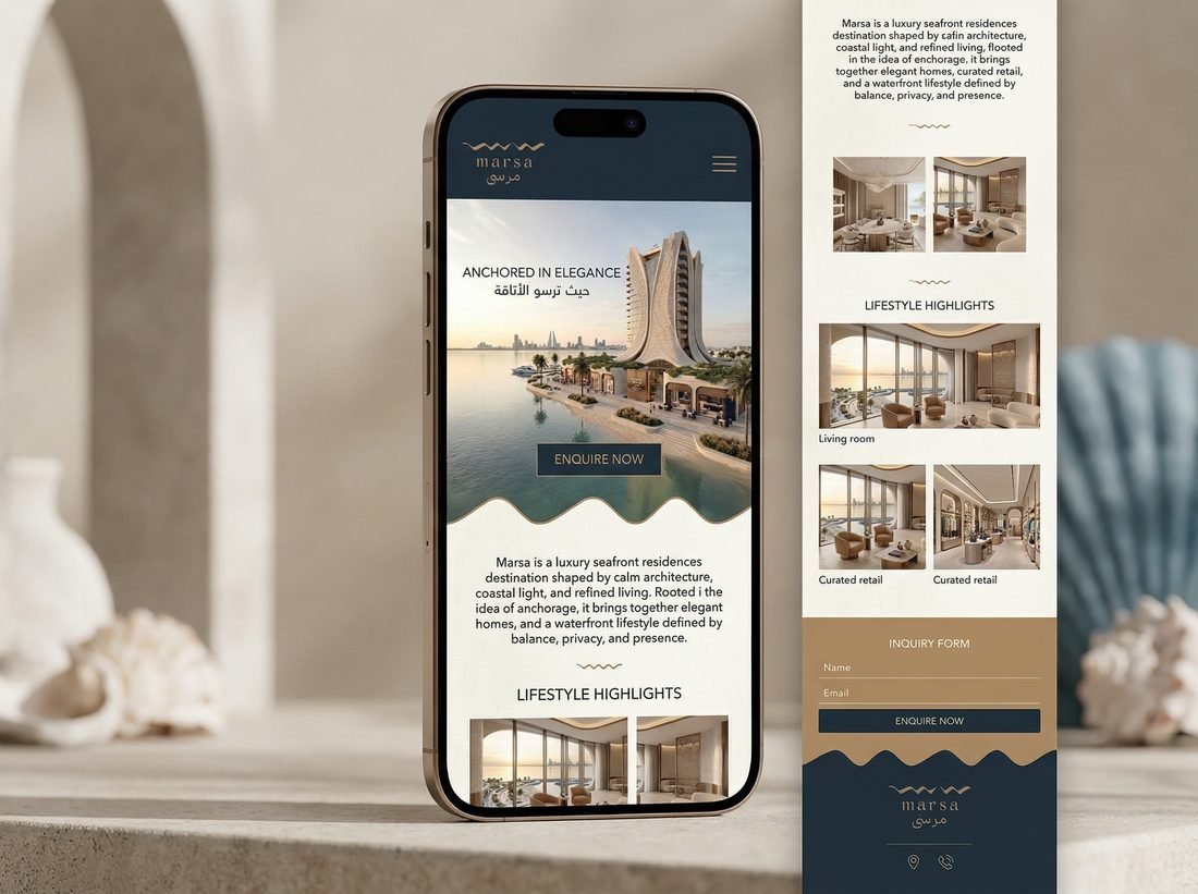 Marsa mobile mockup