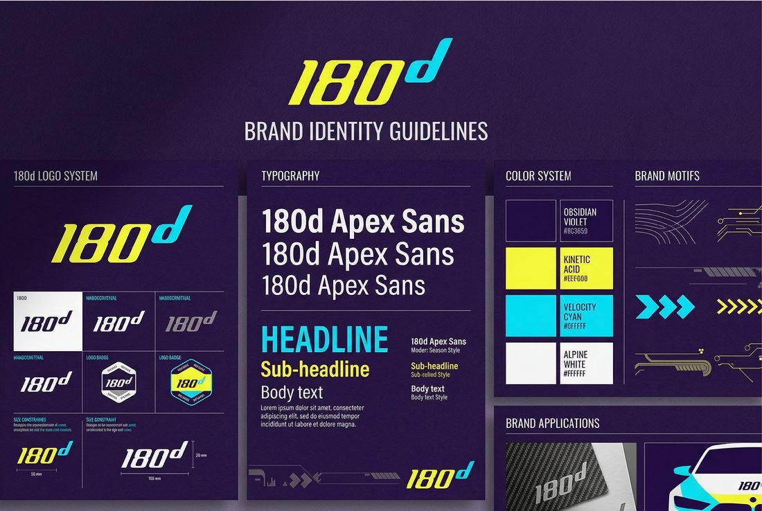 Oneighty Racing brand guidelines